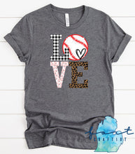 Load image into Gallery viewer, Buffalo Plaid Leopard Love Baseball Shirt
