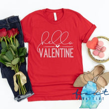 Load image into Gallery viewer, Hello Valentine T-shirt Valentine's Day