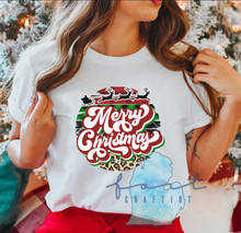Load image into Gallery viewer, Merry Christmas Reindeer Leopard Circle