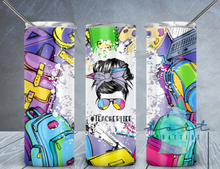 Load image into Gallery viewer, Teacher Life Messy Bun Tumbler