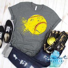 Load image into Gallery viewer, Distressed Softball Shirt (Personalization Available)
