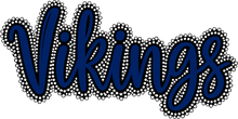 Load image into Gallery viewer, Marysville Vikings Faux Rhinestone Script
