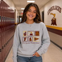 Load image into Gallery viewer, Fort Gratiot Middle School Lumberjacks Spirit Stamp Collage
