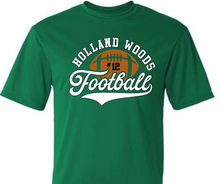 Load image into Gallery viewer, Holland Woods (or any SCHOOL) Football Customizable Shirt Swoosh
