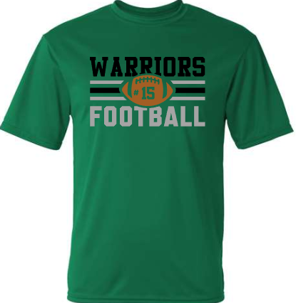 Holland Woods (or any SCHOOL) Football Customizable Shirt Striped Football Number