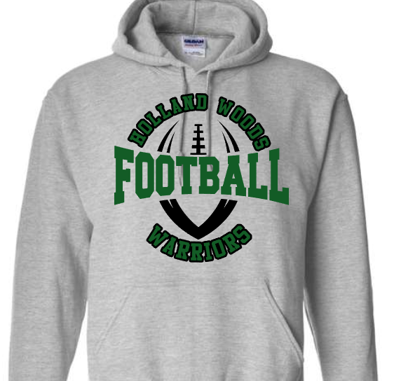 Holland Woods (or any SCHOOL) Football Customizable Shirt Circle