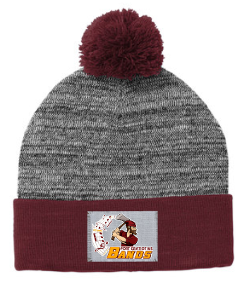 Fort Gratiot Middle School Bands Pom Beanie with Logo Patch