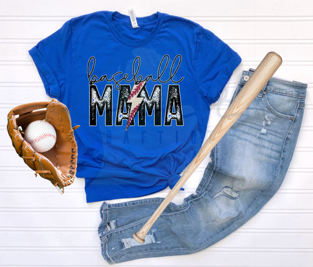 Baseball Mama Lightning Bolt
