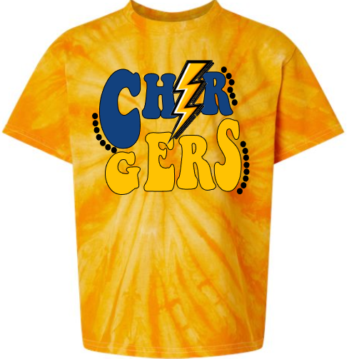 Edison Elementary Tie Dye Chargers Bolt