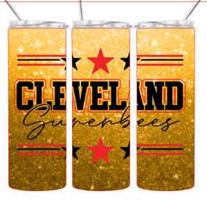 Cleveland Elementary Tumbler Glitter Gold