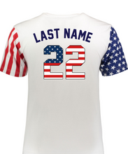 Load image into Gallery viewer, District 7 All-Stars Flag Sleeve Fan Shirt
