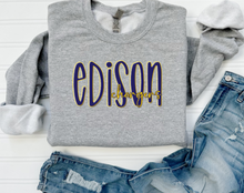 Load image into Gallery viewer, Sketch Letters School Mascot Shirt
