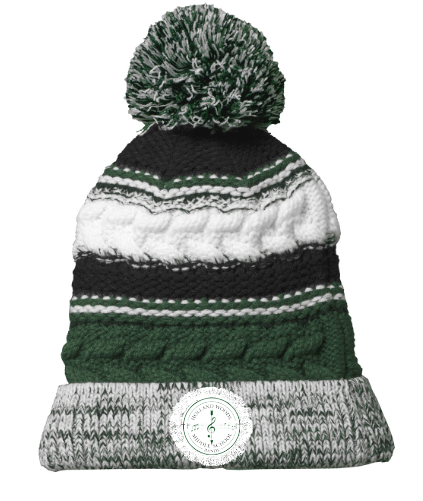 Holland Woods Middle School Bands Chunky Pom Beanie with Logo Patch