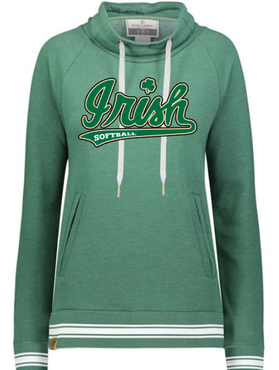 Emmett Irish Softball Ladies Funnel Neck Pull Over