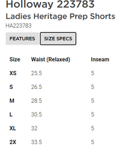 Load image into Gallery viewer, Kimball Cobras Baseball Ladies Heritage Prep Shorts
