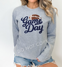 Load image into Gallery viewer, Navy Game Day Chenille Football Patch
