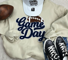 Load image into Gallery viewer, Navy Game Day Chenille Football Patch
