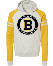 Load image into Gallery viewer, Bedco Steelers Jerzees Varsity Colorblock Ralgan Sweatshirt
