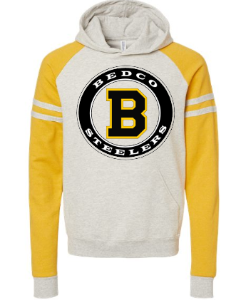 Bedco Steelers Jerzees Varsity Colorblock Ralgan Sweatshirt