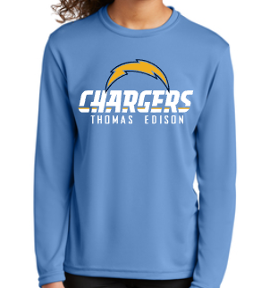 Chargers Basketball Long Sleeve Warm Up Shirt (5th Grade)