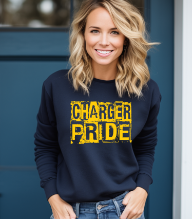 Distressed Blocks Charger Pride