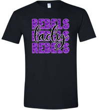Load image into Gallery viewer, Lady Rebels Faux Glitter Stacked Rebels
