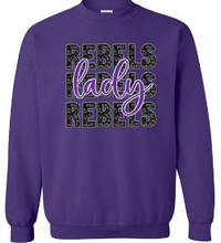 Load image into Gallery viewer, Lady Rebels Faux Glitter Stacked Rebels
