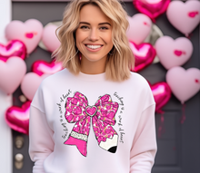 Load image into Gallery viewer, Valentine&#39;s Day Teaching Is A Work Of Heart Coquette Bow
