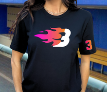 Load image into Gallery viewer, FGLL AUSL Blaze B Logo with Sleeve Number Shirt
