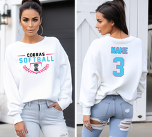 Load image into Gallery viewer, Kimball Cobras Softball Unisex Gildan Heavy Cotton Crewneck Sweatshirt
