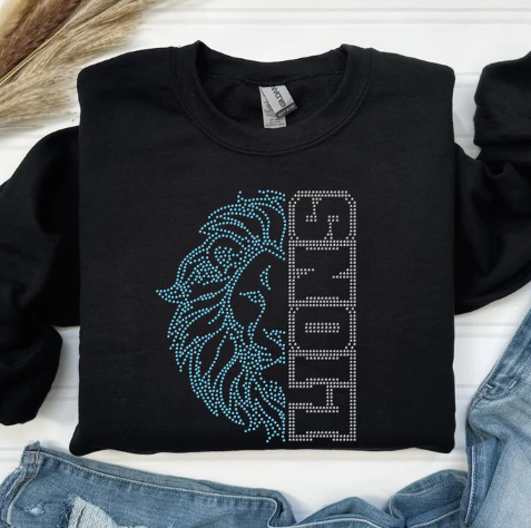 Lion Head Lions Sparkle (flat sequins)
