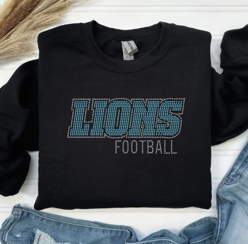 Lions Football Sparkle (flat sequins)