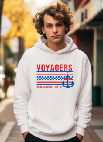 Woodrow Wilson Elementary Voyagers Checkered Stripes