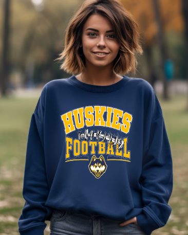 Huskies Football Stitches Husky