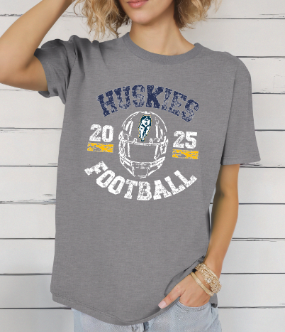 Distressed Huskies Football Helmet 2025