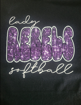 Lady Rebels Faux Glitter Bubble Rebels
