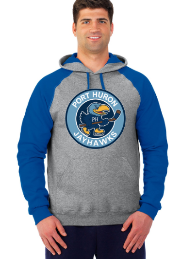 Port Huron Jayhawks Color Blocked Raglan Hoodie