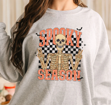 Load image into Gallery viewer, Checkered Spooky Season Skellie Shirt
