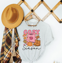 Load image into Gallery viewer, Cozy Season Pumpkins Boot Coffee Shirt

