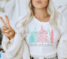 Load image into Gallery viewer, Scribble Trees Merry Christmas Bulbs Pink or White
