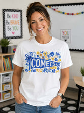 Load image into Gallery viewer, Crull Elementary Comets Flowers Pennant
