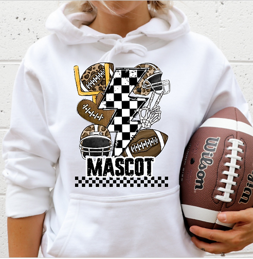 Checkered Leopard Football Customizable Shirt