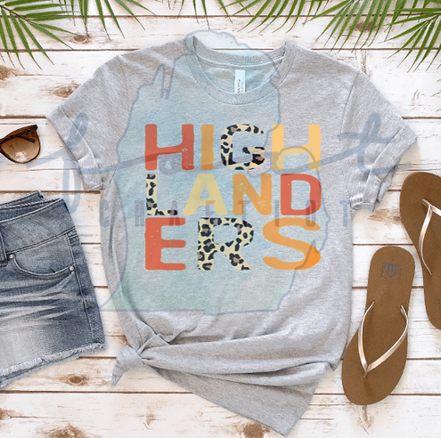 Poster Mascot Leopard Letters Customizable Shirt
