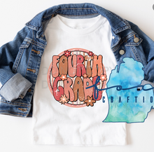 Load image into Gallery viewer, Retro Circle Grade Levels Customizable Shirt
