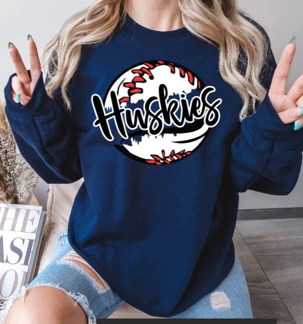 Split Baseball Mascot Name Customizable