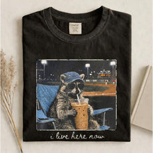Load image into Gallery viewer, I Live Here Now Raccoon Ballpark
