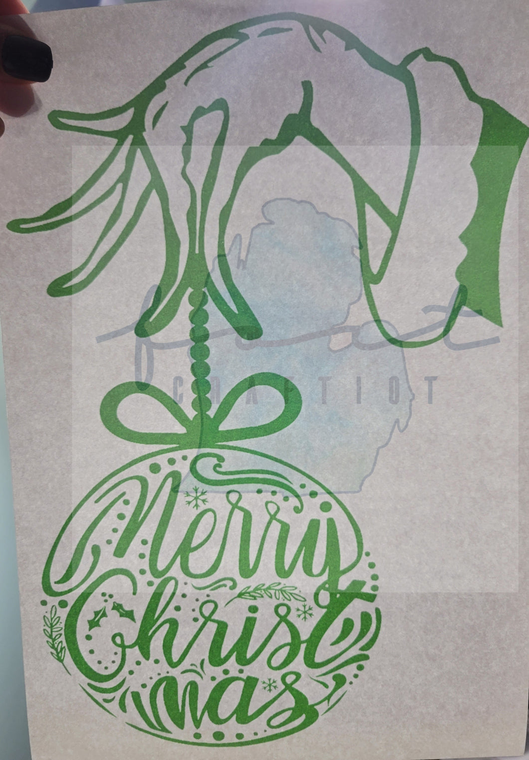 Green Guy Hand Merry Christmas
