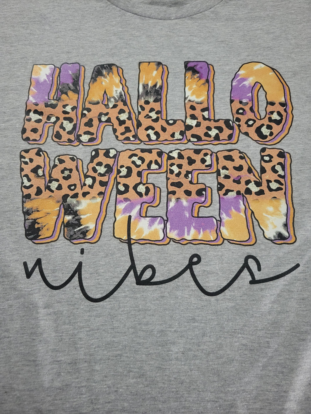 Halloween Vibes Leopard Tie Dye XL Tee