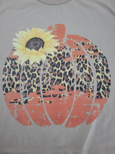 Load image into Gallery viewer, Leopard Pumpkin Sunflower Medium Tee
