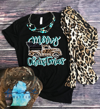 Load image into Gallery viewer, Merry Christmas Blue Leopard Truck
